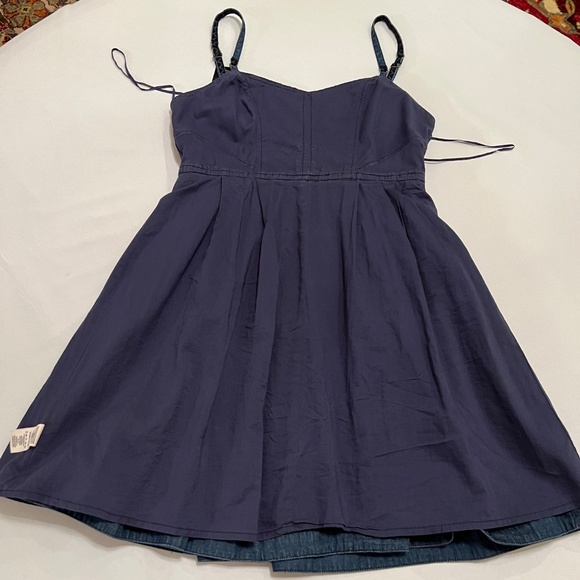 Free People New Romantics Denim Dress Sz 8 - Picture 13 of 15